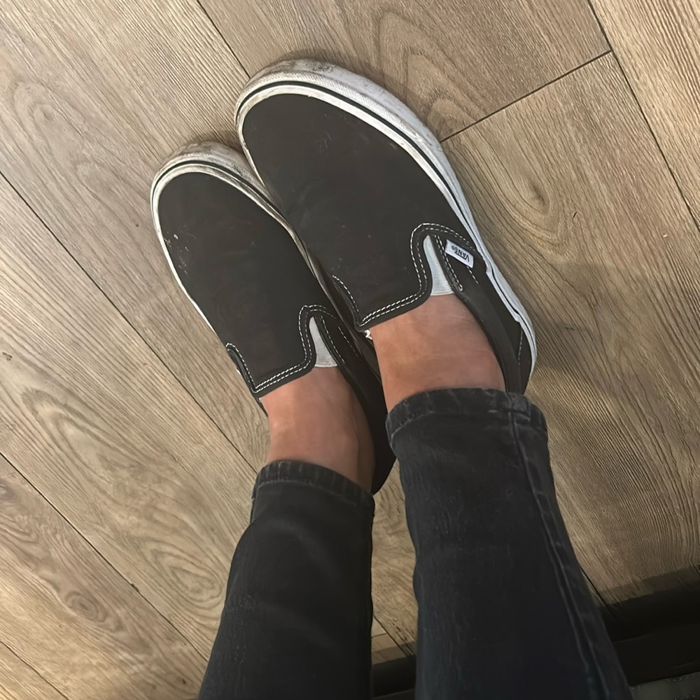 Black slip on vans